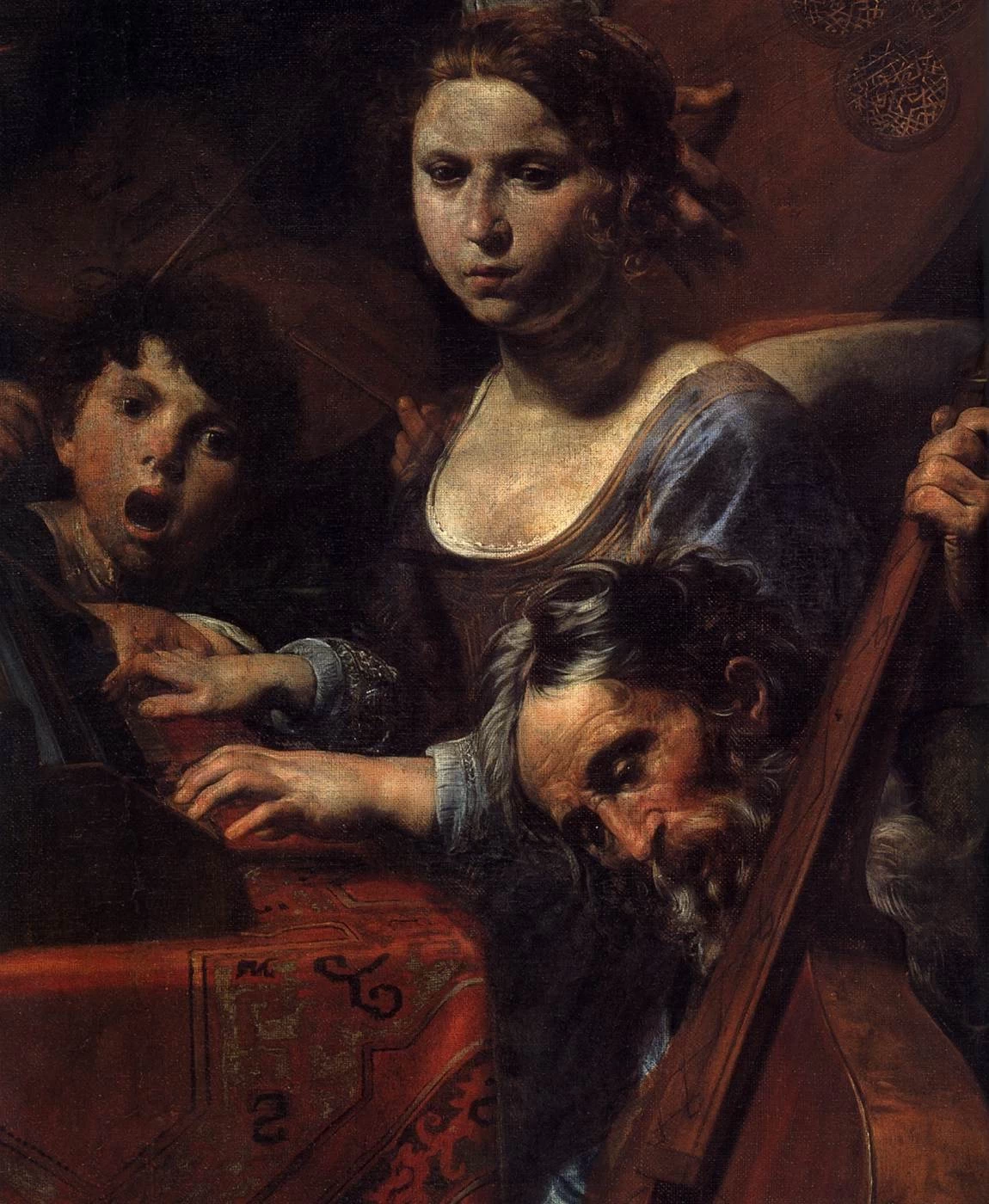 La chiromante - Vienna, Liechtenstein Museum, dettaglio 1